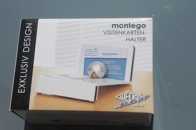Visitenkartenhalter, weiß; Exclusiv-Design montego; in OVP