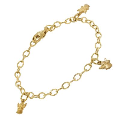 trendor Schmuck Mädchen-Armband mit Engeln Gold auf Silber für Kinder 75837
