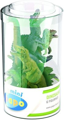 Papo 33019 Spielfiguren-Set Mini PLUS Dinosaurier Set 2 Kunststoffbehälter 6 Stk