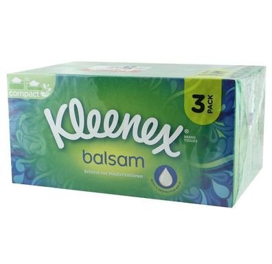 Kleenex Balsam Kosmetiktücher, 6x60 Tücher pro Box (0,03€/1Stk)