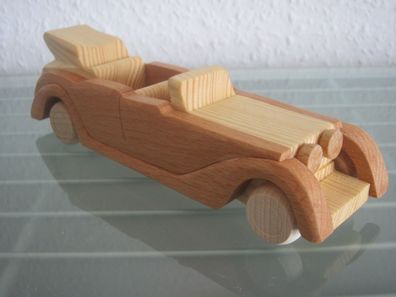 Oldtimer Cabrio Modellauto Auto Unikat Holz Sportauto Holzauto Handarbeit
