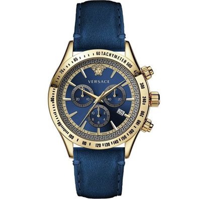 Versace Herren Uhr Armbanduhr Chronograph Classic VEV700319 Leder