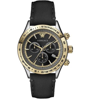 Versace Herren Uhr Armbanduhr Chronograph Classic VEV700219 Leder