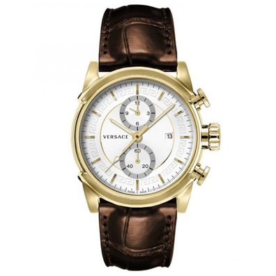 Versace Herren Uhr Armbanduhr Chronograph Urban VEV400319 Leder