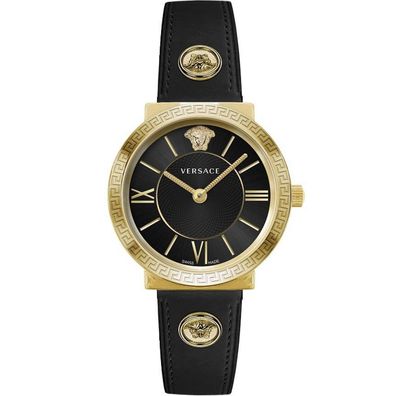 Versace Damen Uhr Armbanduhr Glamour Lady VEVE00319 Leder