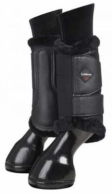 LeMieux Fleece-Gamaschen Brushing Boots Gr. XL in schwarz / schwarz