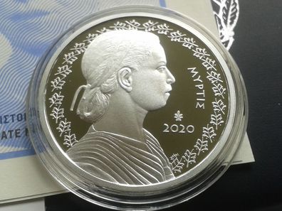 Original 5 euro 2020 PP Griechenland Silber Myrtis coloriert Farbe nur 2500 Exemplare