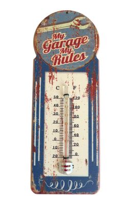 Gartenthermometer My Garage My Rules Außenthermometer Innen Thermometer