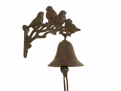 Kleine Glocke Vögel Wandglocke Vogel Türglocke aus Gusseisen Türdeko Wanddeko