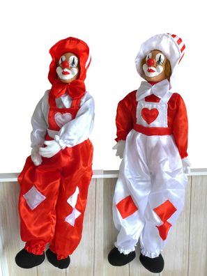 Großer Kantenhocker 65 cm Kölsche Clown rot weiß Kantensitzer Köln Karneval