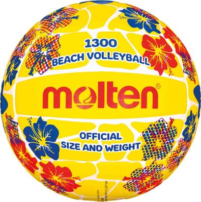 Beachvolleyball gelb mit Blumen