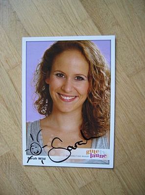 Gute Laune TV Fernsehmoderatorin Sarah Wild - handsigniertes Autogramm!!!
