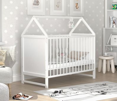 Baby Bett Kinderbett TRAVIS Juniorbett 2 in1 Umbaubar 140x70 Zahnschienen Neu 