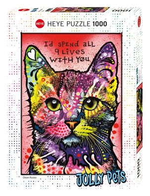 Heye Puzzle - 9 Lives - 1000 Teile, Katze Jolly Pets Reihe 29731