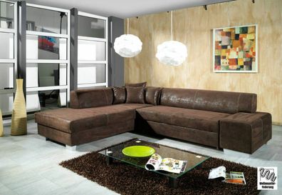 Sofa Couch Couchgarnitur OSCAR mit Schlaffunktion Wohnlandschaft Polsterecke