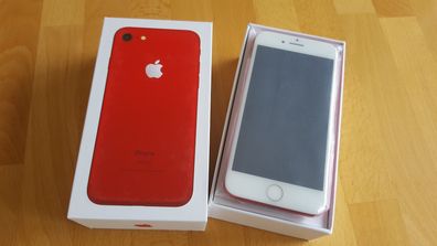 Apple iPhone 7 32GB Rot / red simlockfrei & iCloudfrei & neuwertig & foliert / top
