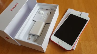 Apple iPhone 7 128GB > Rot / red simlockfrei & iCloudfrei & neuwertig & foliert !
