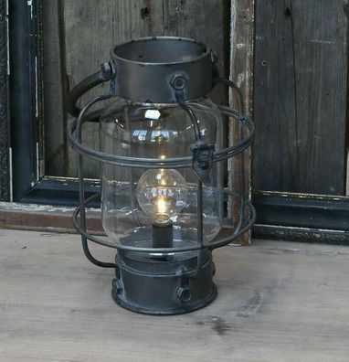 Stall Laterne antik messing mit Glühbirne Shabby Vintage Chic Antique Franz