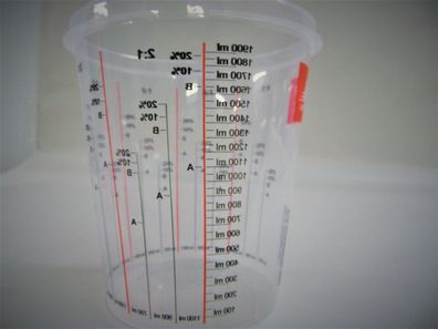 25 Stück Mischbecher mit Skala 2300/1900 ml APP Mixing Cop ohne Deckel