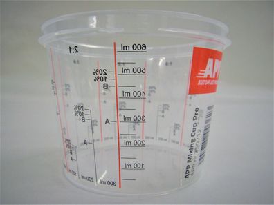 5 Stück Mischbecher mit Skala 750/600 ml APP Mixing Cop ohne Deckel