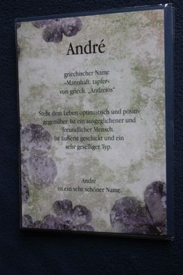 Andre, Namenskarte Andre, Geburtstagskarte Andre, Namen Andre