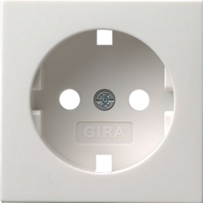 Gira System 55 Abdeckung Steckdose (ohne Unterteil) Reinweiß glänzend 092003