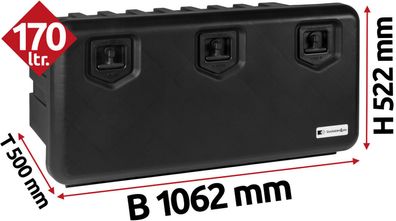 LKW Staukasten Werkzeugbox 1062x522x500mm Kunststoff 170 ltr. Daken ARKA 211062
