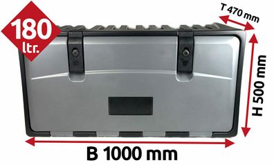 LKW Staukasten aus Kunststoff 1000x500x470mm, Werkzeugkasten Vertigo, Lago130400