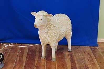 Schaf stehend Garten Tier Gartenfigur Sheep Hand bemalt Frostsicher