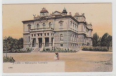 62267 Ak Pilsen in Böhmen Böhmische Turnhalle um 1905