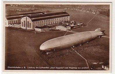 61152 Ak Friedrichshafen a.B. Landung des Luftschiffes "Graf Zeppelin" um 1930