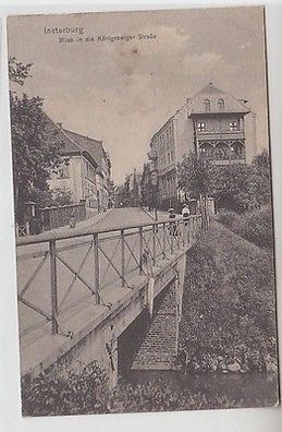 61163 Feldpost Ak Insterburg Blick in die Königsberger Strasse 1915