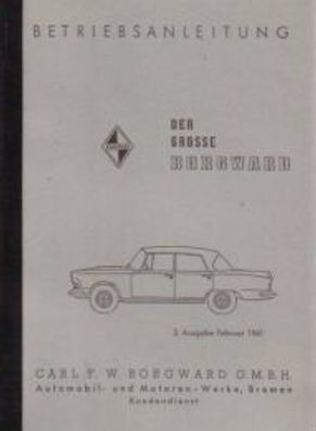 Betriebsanleitung Der Grosse Borgward P 100 Oldtimrt, Klasssiker