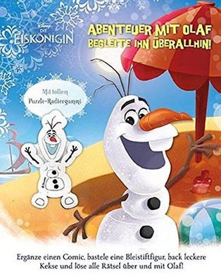 Disney Die Eiskönigin Abenteuer mit Olaf Mit tollem Puzzle-Radiergummi NEU NEW