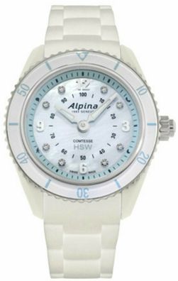 Alpina Comtesse Horological Damen Hybrid Smartwatch - Weiß / Silber - Swiss Made