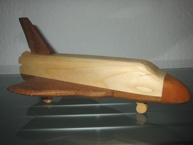 Space Shuttle Space- Shuttle Flugzeug Rakete Raumschiff Handarbeit Holz Modell