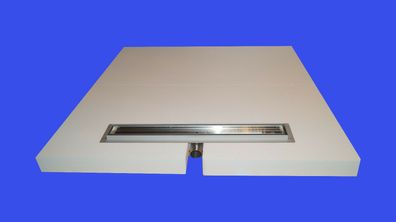 Duschboard Duschwanne Edelstahlrinne Befliesbar 120x100x8,5cm Modulelement