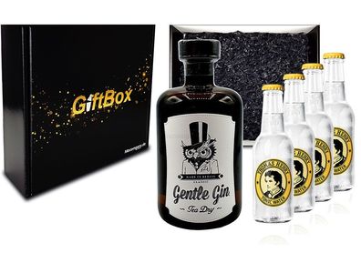 Mixcompany Giftbox - Gin Tonic Set - Gentle Gin Tea Dry 0,5l (47% Vol) + 4x Tho