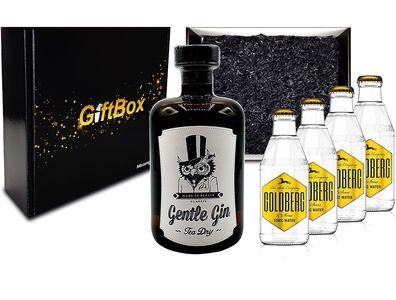 Mixcompany Giftbox - Gin Tonic Set - Gentle Gin Tea Dry 0,5l (47% Vol) + 4x Gol