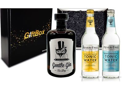 Mixcompany Giftbox - Gin Tonic Set - Gentle Gin Tea Dry 0,5l (47% Vol) + 1x Fev