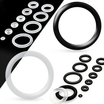 O-Ring - 1 Paar Ersatz Silikon Ring für Single Flared Plug Ohr 6mm - 22mm