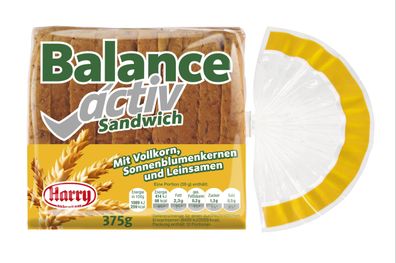 Harry Brot Körner Balance Sandwich 375g geschnitten