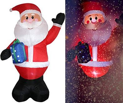 Tronje aufblasbarer XXL Weihnachtsmann 300cm LED-Licht Innen u Außenbereich Nikolaus