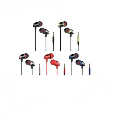 Sunix Ohrhörer Stereo Kopfhörer In-Ear Headset 3,5 mm AUX Anschluss kompatibel ...