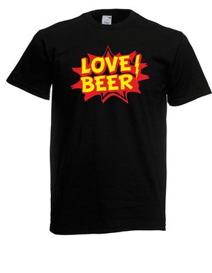 Herren T-Shirt l Love Beer - Liebe zum Bier! l Größe bis 5XL