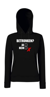 Betrunken ja oder nein Kirmes Party Disco l Girlie Kapuzenpullover