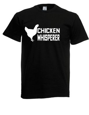 Herren T-Shirt l Chicken Whisper Funny l Größe bis 5XL