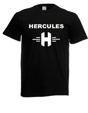 Herren T-Shirt l Hercules Logo + Schriftzug l Größe bis 5XL