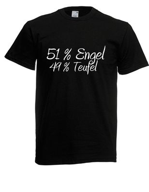 Herren T-Shirt l 51% Engel 49% Teufel l Größe bis 5XL