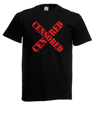 Herren T-Shirt l Zensur Censored Politik Staatlichee Zeitung Nac l Größe bis 5XL